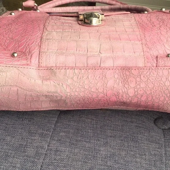 Pink square should bag in faux croc pattern NWOT - Picture 5 of 8